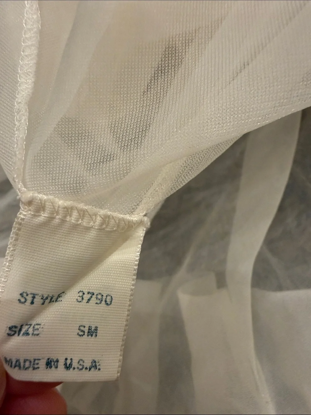 SOLD VINTAGE 70S BABYDOLL NEGLIGEE LINGERIE TOP SMAL - Picture 8 of 9